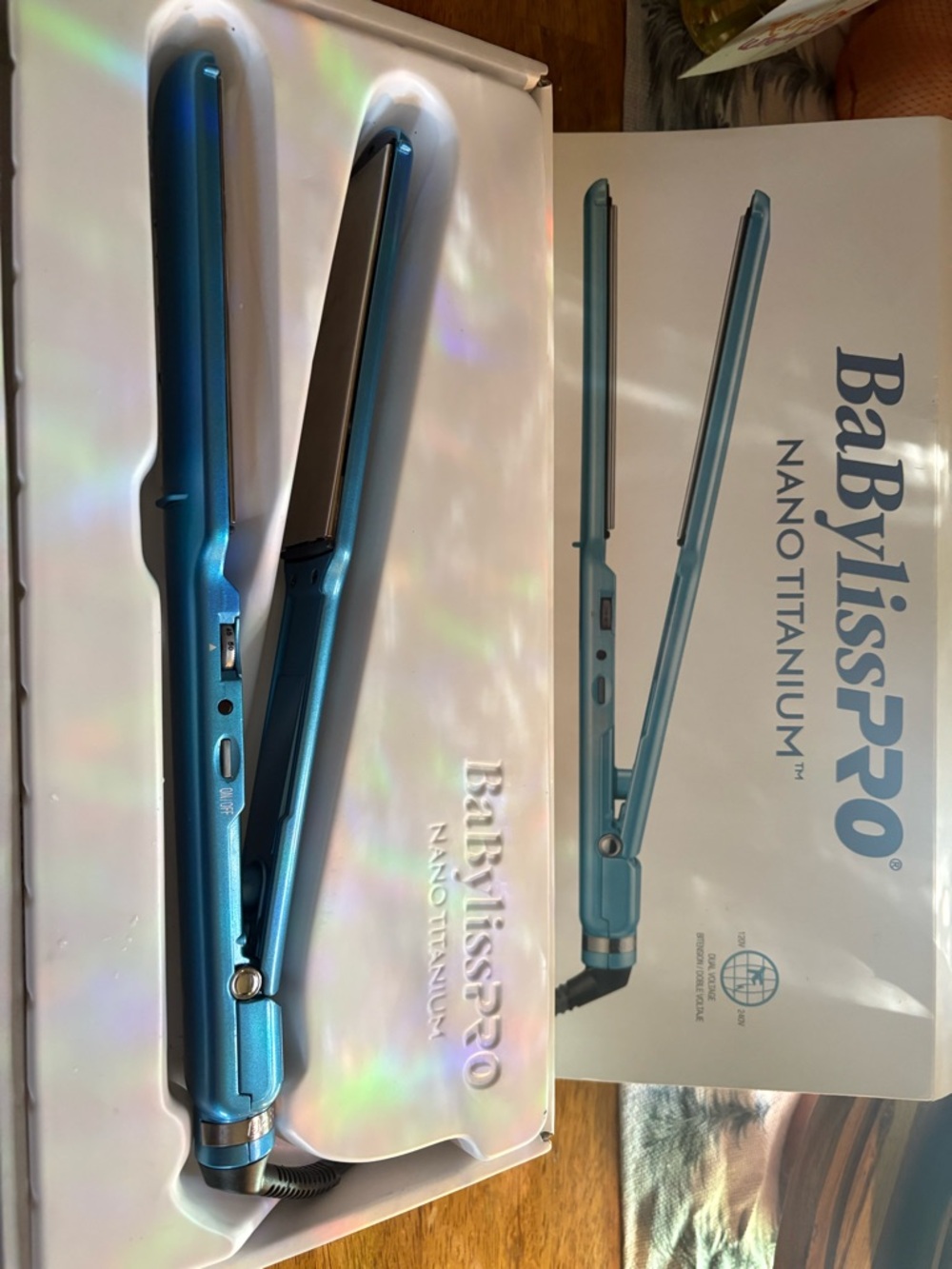 BaBylissPRO Blue Nano Titanium Hair Straightener FULLY FUNCTIONAL SEE DESCR.